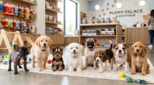 Variety of puppies for sale in Miami at PuppiesToGo store collage